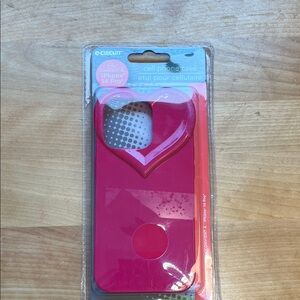 Hot Pink Heart iPhone 14 Pro Case - Protective Decorative Cover